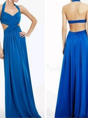 BCBGMaxAzria blue dress gown